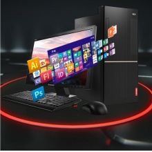 联想扬天T4900D商用台式电脑（I3-7100/4G/120G+1T）23英寸）