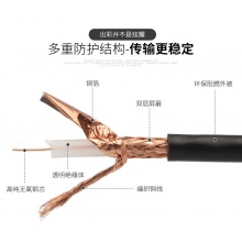 国标纯铜SYV75-5-1视频线同轴模拟监控线 500米128网无氧铜芯包邮