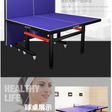 美卡龙家用可折叠式标准室内乒乓球桌案子带轮比赛专用兵乒乓球台