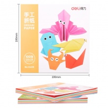得力（deli）6406彩色手工折纸 100张