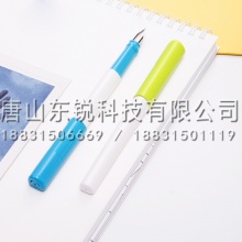 得力（deli）A903矫姿钢笔（盒）可擦纯蓝 绿壳