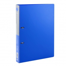 得力5383文件夹插页 活页 打孔 A4塑料PP D型2孔夹文件夹 蓝色