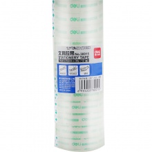 得力30015文具胶带 12mm*30y透明胶带 玻璃胶带